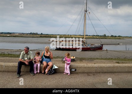 MALDON ESSEX ANCIENT FISHING PORT ON THE RIVER BLACKWATER ON THE EAST COAST OF ENGLAND Stock Photo