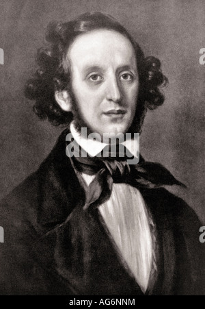 Jacob Ludwig Felix Mendelssohn Bartholdy, 1809 - 1847 German musician. Stock Photo