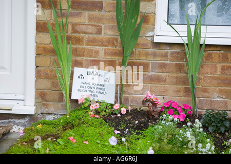 A sign protesting against the 3rd runway at Heathrow in Sipson Village UK Stock Photo