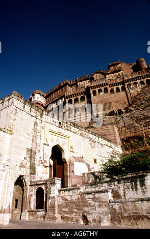 India Rajasthan Jodhpur Fort Meherangarh Stock Photo