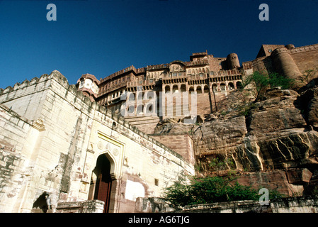 India Rajasthan Jodhpur Fort Meherangarh Stock Photo