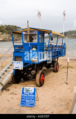 UK Devon Salcombe South Sands Ferry Sea Tractor Stock Photo