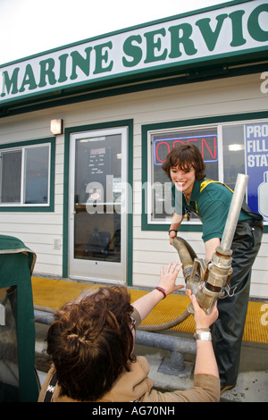 The Petro Marine Services Marina Ketchikan Alaska Stock Photo