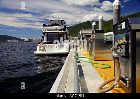 The Petro Marine Services fuel dock Ketchikan Alaska Stock Photo