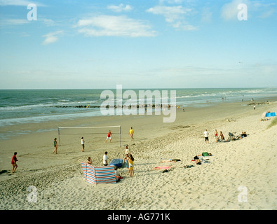 The beach at Merlimont Plage near Le-Touquet-Paris-Plage Pas-de-Calais northern France Stock Photo