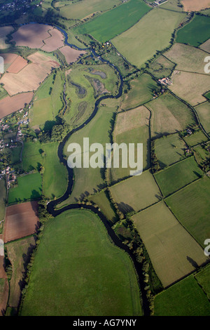 Aerial view of River Avon near Eckington and Defford Worcestershire UK Stock Photo