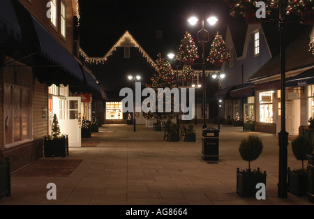 Christmas decorations at Bicester Village Stock Photo