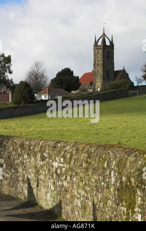 Tillington village is located on the south downs, overlooking the Rother Valley. Stock Photo