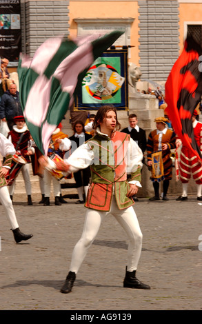 Rome, Ceremonial Parade, Man In Costume Stock Photo