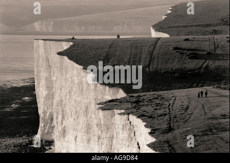 The Seven Sisters cliffs near Eastbourne East Sussex England UK Stock Photo