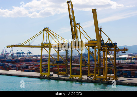 panamax Konecrane barcelona spain Stock Photo