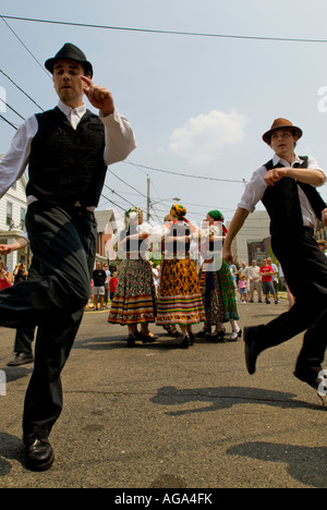 Hungarian musicians dancers at the annual Hungarian Festival in New Brunswick New Jersey Stock Photo