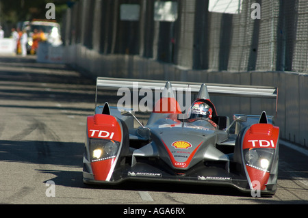 The Audi Sport North America Audi R10 TDI driven by Dindo Capello (ITA) at the Detroit Sports Car Challenge presented by Bosch, Stock Photo