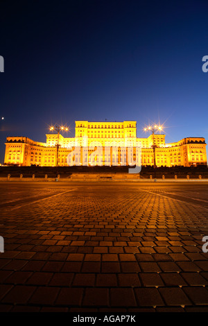 Palace of Parliament ( House of the people, Casa Poporului ) in Bucuresti, Bucharest, Romania Stock Photo