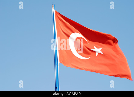 Turkish flag Stock Photo