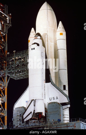 Columbia Spacecraft on Launch Pad Stock Photo