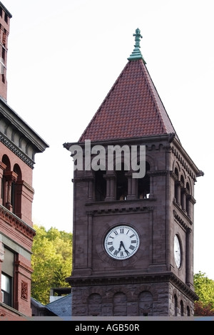 Clock Tower, Jim Thorpe Courthouse Stock Photo