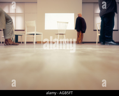 People looking at art. Stock Photo