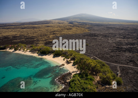 Mt Hualalai Mahaiula Beach Kailu Kona Island of Hawaii Stock Photo