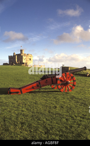 Pendennis Castle guarding the port of Falmouth on the south coast of Cornwall in the UK Stock Photo