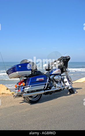 Harley Davidson motorcycle, Pacific Coast Highway, State Route 1, California, United States, USA Stock Photo