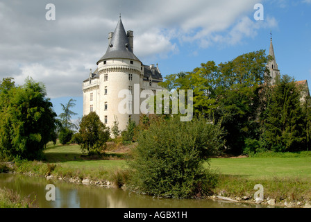 Chateau Verneuil-sur-Indre, Indre-et-Loire, France. Stock Photo