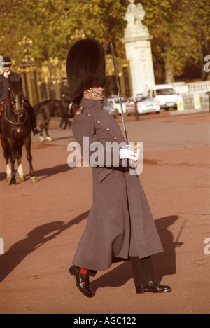 Changing the guard at Buckingham palace London England Great Britain United Kingdom GB UK Stock Photo