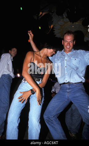 Brazil Salvador de Bahia Tourists dancing in nightclub Stock Photo