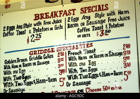 Food sold along the Coney Island boardwalk. Stock Photo