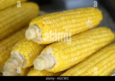 Food sold along the Coney Island boardwalk. Stock Photo