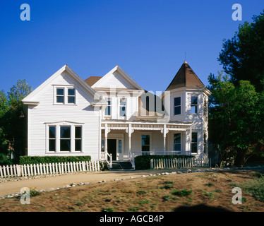 house from movie Typical American  timber house Stock Photo