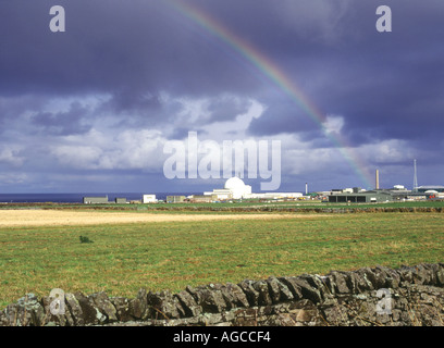 dh  DOUNREAY CAITHNESS Nuclear atomic reactor electricity power station rainbow black cloud