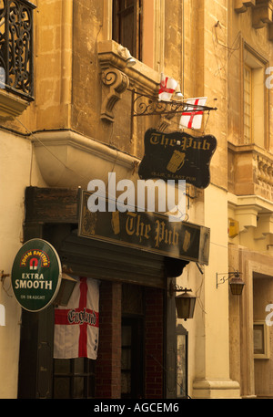 British style pub in valletta malta Stock Photo