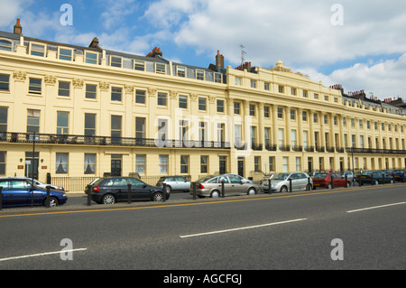 The Brunswick region of Hove is a popular residential location, situated on Hove seafront. The Regency period housing was almost Stock Photo
