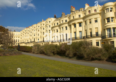 The Brunswick region of Hove is a popular residential location, situated on Hove seafront. The Regency period housing was almost Stock Photo