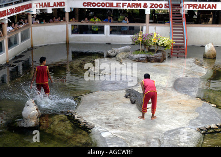 Samutprakan Crocodile Farm Zoo Bangkok Thailand Stock Photo