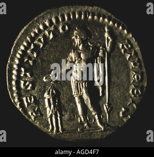 denarius of Septimius Severus reverse Stock Photo