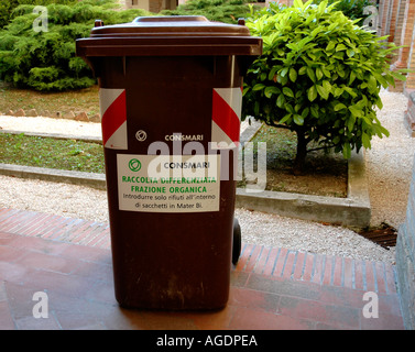 Recycling bin Italy Stock Photo