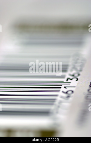 Close up of barcode label Stock Photo