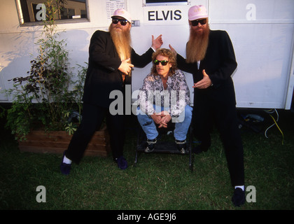 ZZ TOP about  2001 with Frank beard in centre Stock Photo