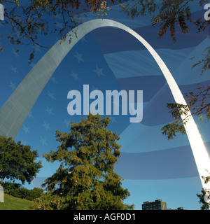 Gateway Arch in St Louis in Missouri, USA Stock Photo