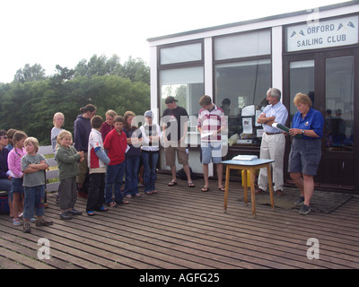 Presentations Orford sailing club Suffolk England Stock Photo
