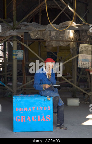 Justo Gallego Martinez has spent 42 years single handedly building his own home made cathedral  Stock Photo