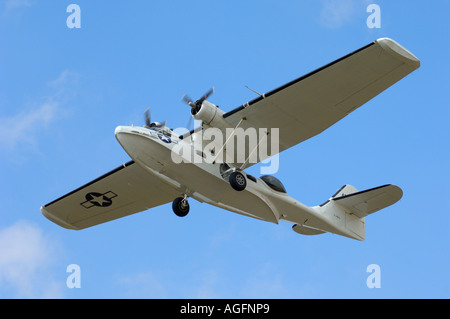 PBY Catalina Seaplane In World War II U.S. Navy Colors Landing At ...