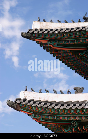 Rood detail Kyongbok Palace Gyongbokgung Palace Seoul Korea Stock Photo