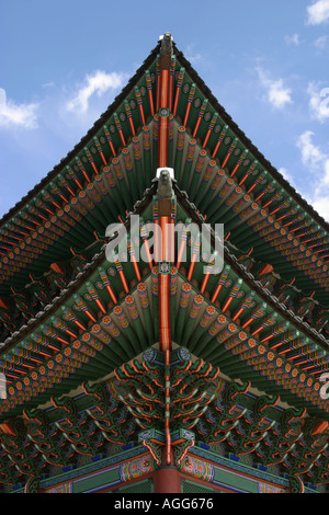 Roof detail Kyongbok Palace Gyongbokgung Palace Seoul Korea Stock Photo