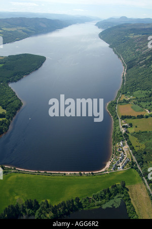 Loch Ness from the air, summer 2006 Stock Photo