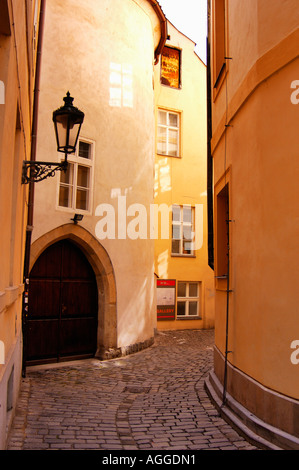 alley in picturesque block, Old Town, Prague, Czech Republic Stock Photo