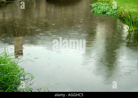 Raindrops in a Stream Stock Photo