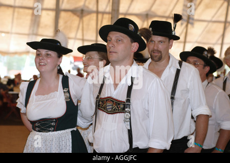 German dancers at German Alps Festival at Hunter Mountain NY Stock Photo